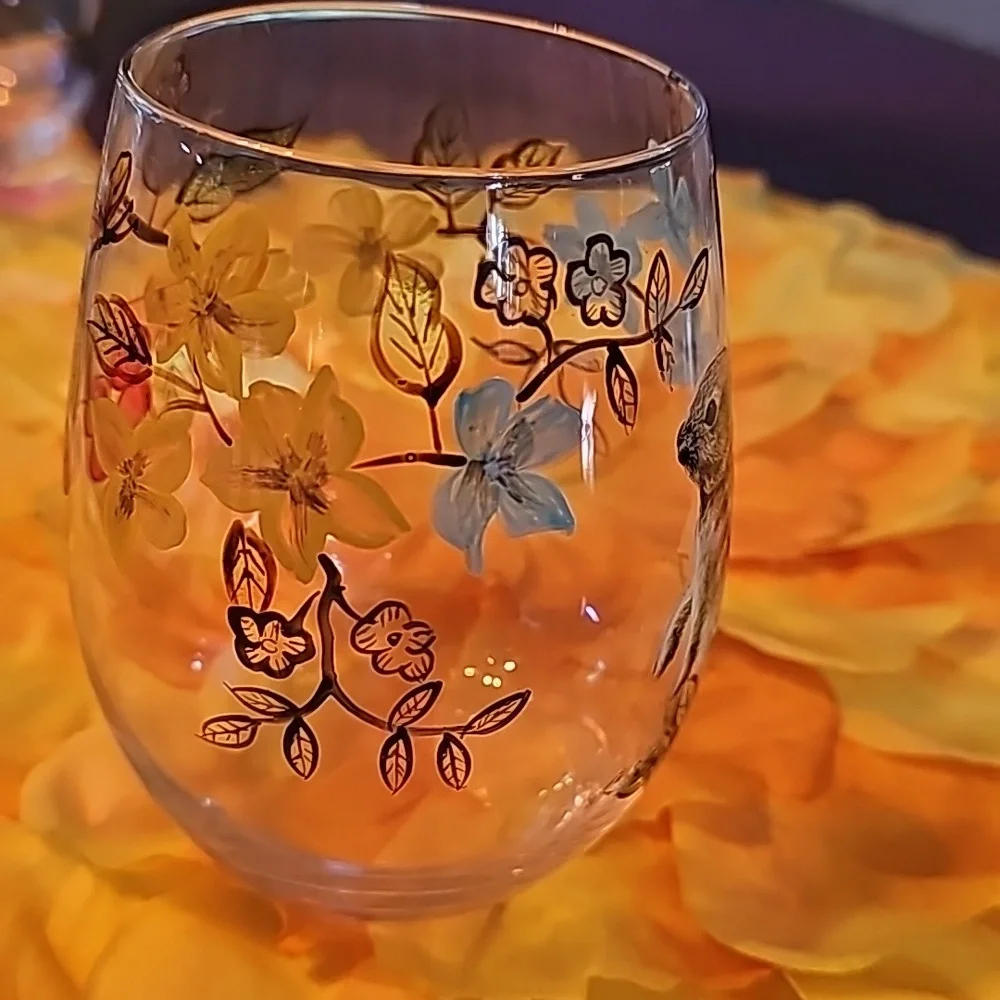 Pier 1 Simon the Bunny Stemless Wine/Water Glasses - Picture 4 of 7